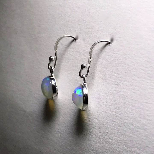 Ethiopian Fire Opal Dangle Earrings - Rocks and Gems Canada