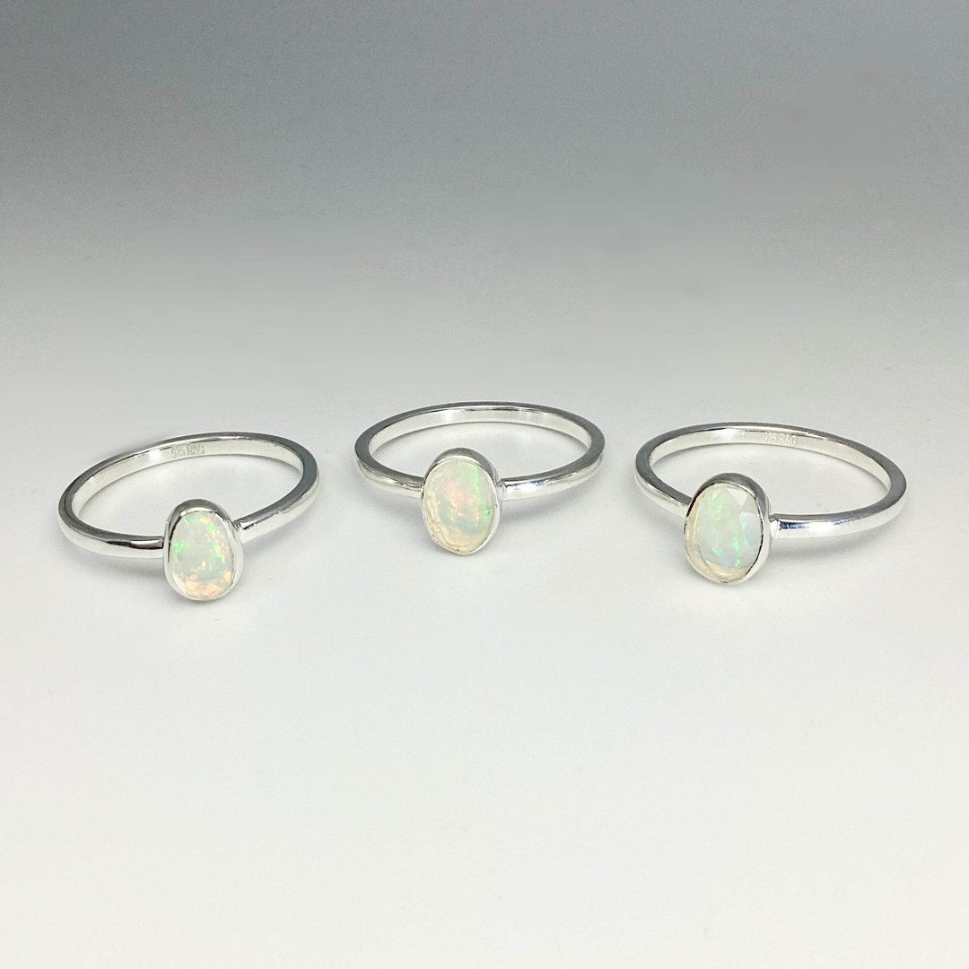 Faceted Ethiopian Fire Opal Ring - Rocks and Gems Canada