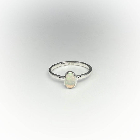 Faceted Ethiopian Fire Opal Ring - Rocks and Gems Canada