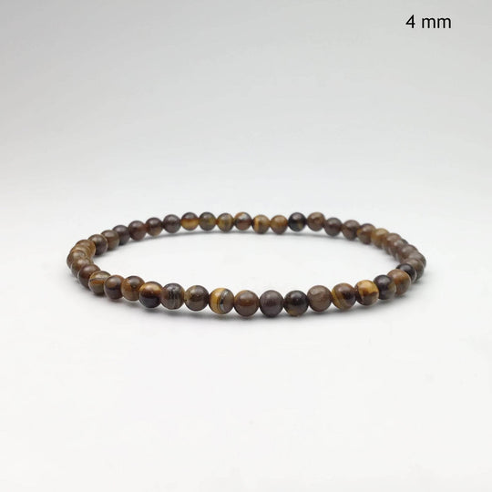 Brown Gold Tiger Iron Beaded Bracelet - Rocks and Gems Canada