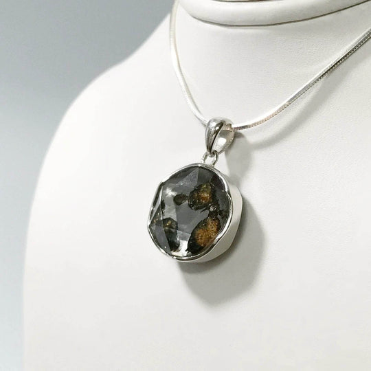 Sericho Meteorite Faceted Pendant - Rocks and Gems Canada
