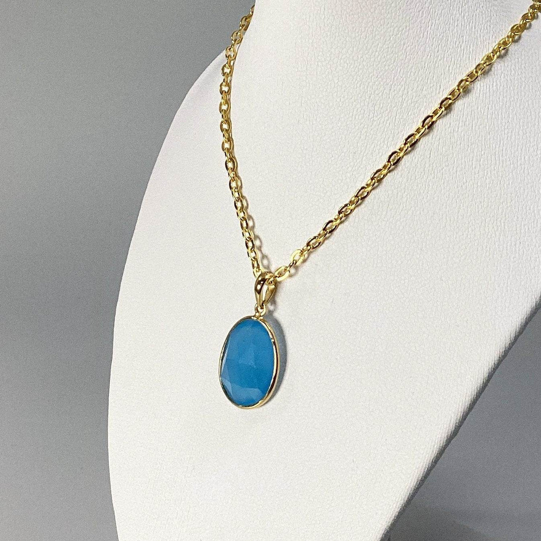 Blue Chalcedony Pendant - Rocks and Gems Canada