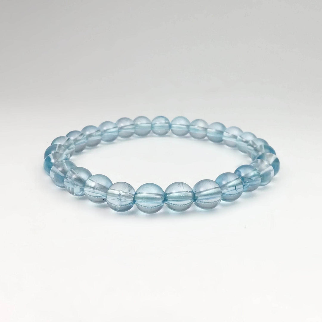 Blue Topaz Beaded Bracelet - High Quality - Rocks and Gems Canada