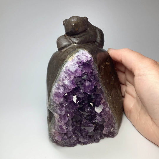 Amethyst Bear Carving - Rocks and Gems Canada