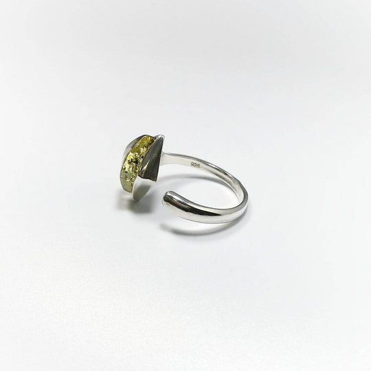 Green Amber Ring - Rocks and Gems Canada