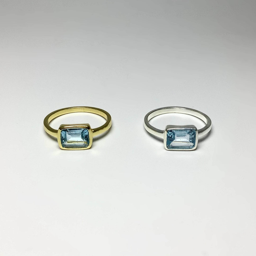Blue Topaz Ring - Rocks and Gems Canada