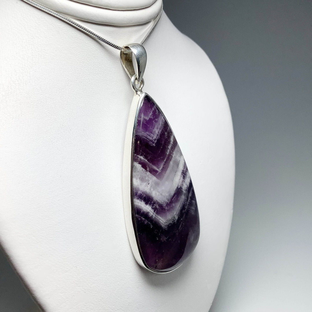 Chevron Amethyst Pendant - Rocks and Gems Canada