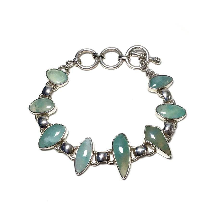 Aquaprase Sterling Silver Bracelet - Rocks and Gems Canada