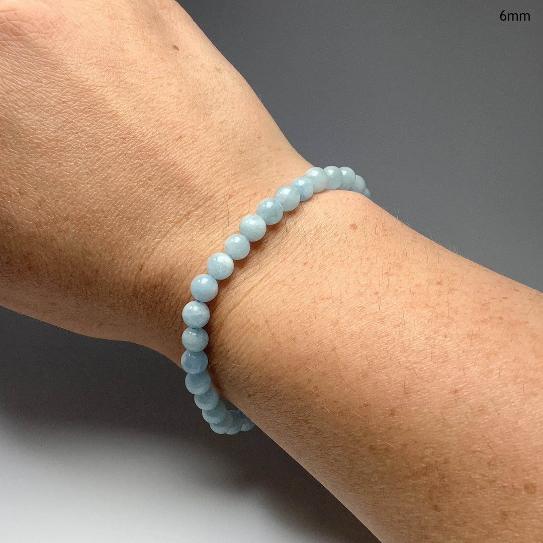 Aquamarine Beaded Bracelet - Rocks and Gems Canada