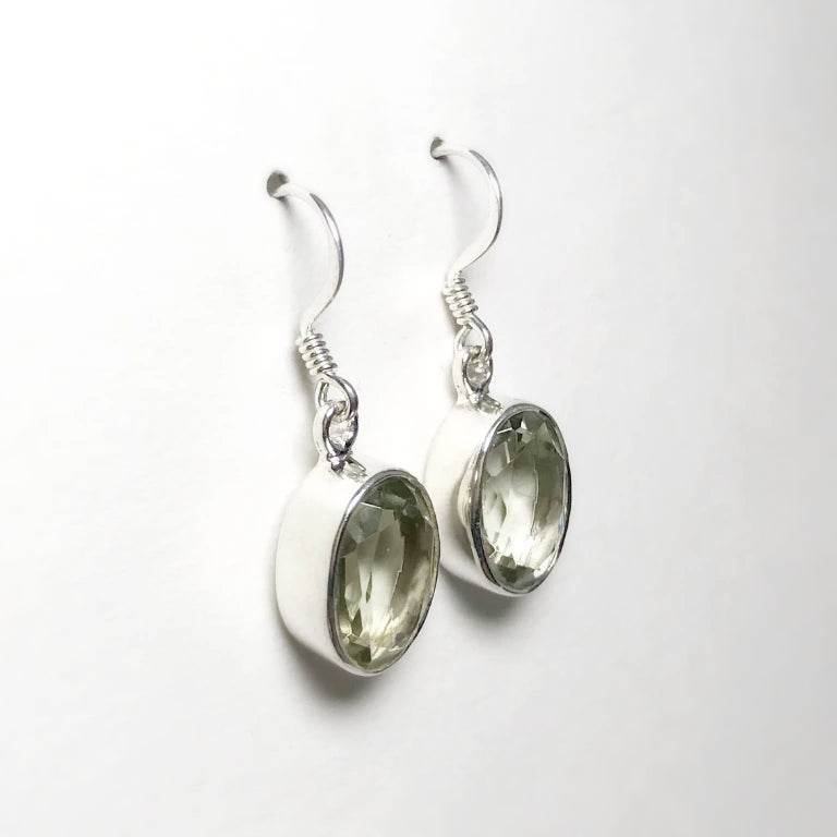 Green Amethyst Dangle Earrings - Rocks and Gems Canada