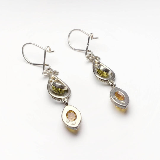 Mixed Amber Dangle Earrings - Rocks and Gems Canada