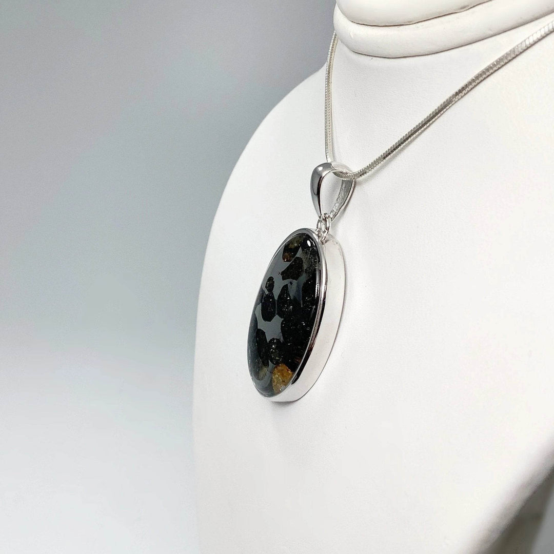 Sericho Meteorite Oval Pendant - Rocks and Gems Canada