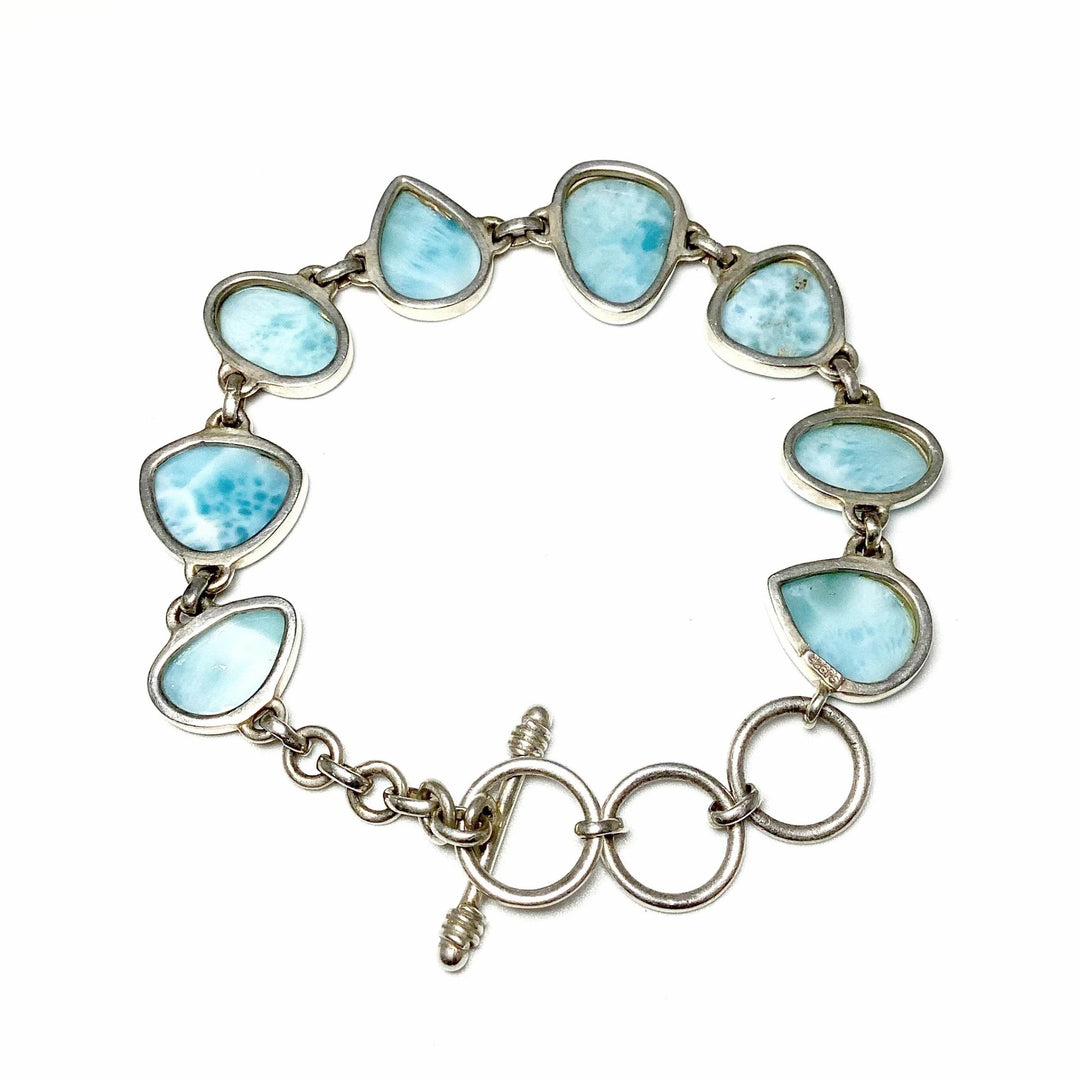 Larimar Sterling Silver Bracelet - Rocks and Gems Canada