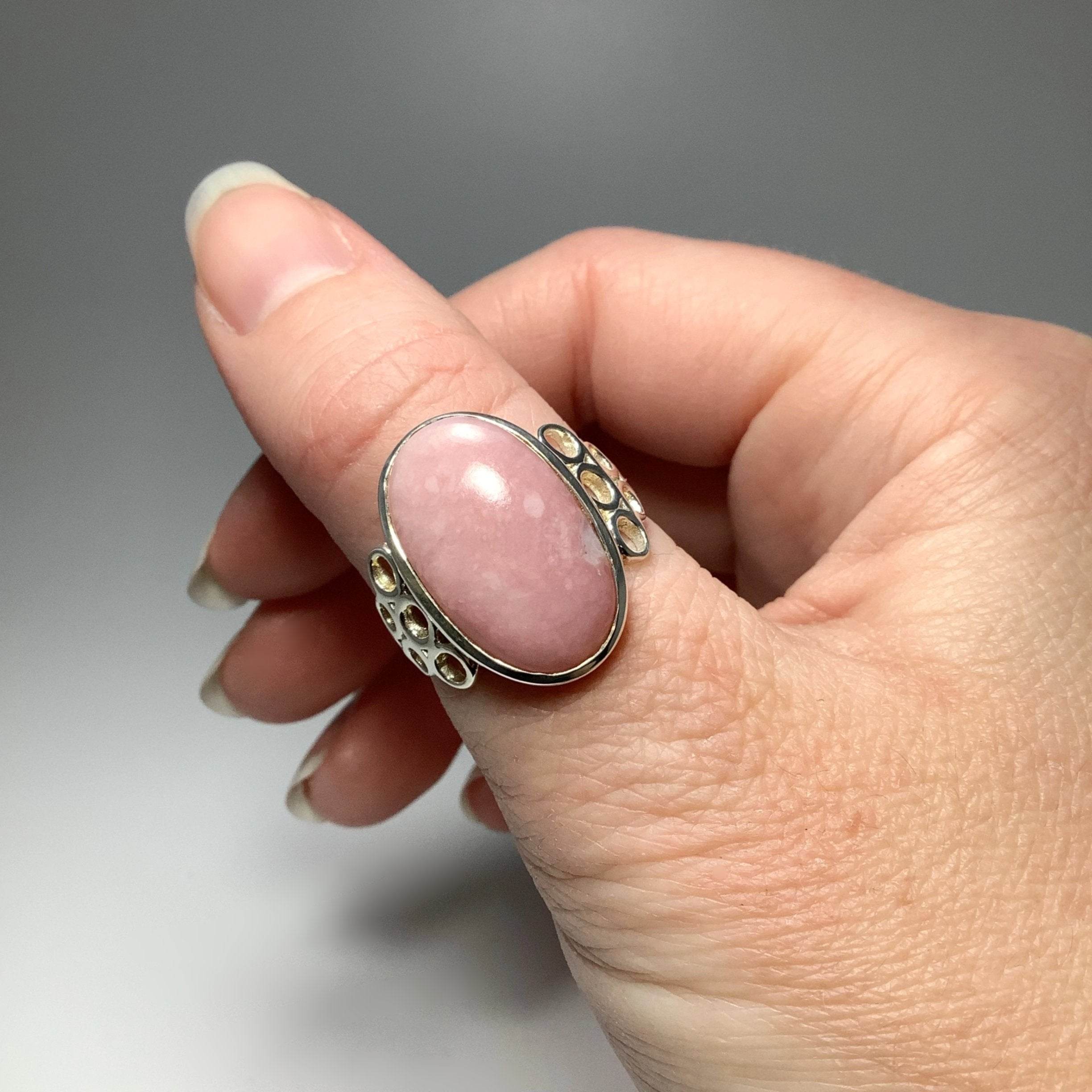 Pink Peruvian Opal Ring - Rocks and Gems Canada