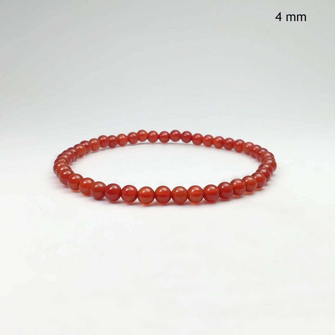 Carnelian Agate Beaded Bracelet - Rocks and Gems Canada