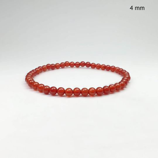 Carnelian Agate Beaded Bracelet - Rocks and Gems Canada