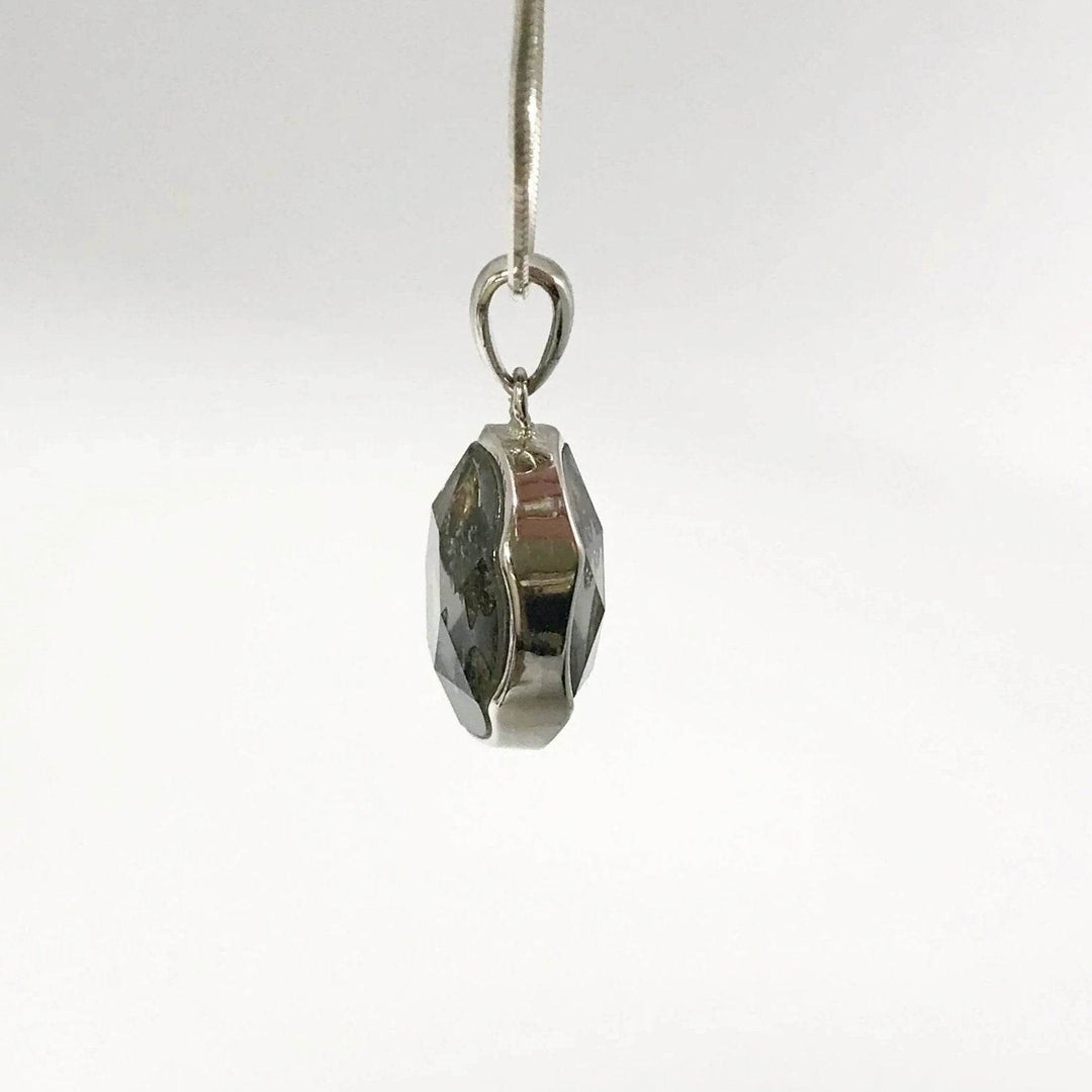 Sericho Meteorite Faceted Pendant - Rocks and Gems Canada
