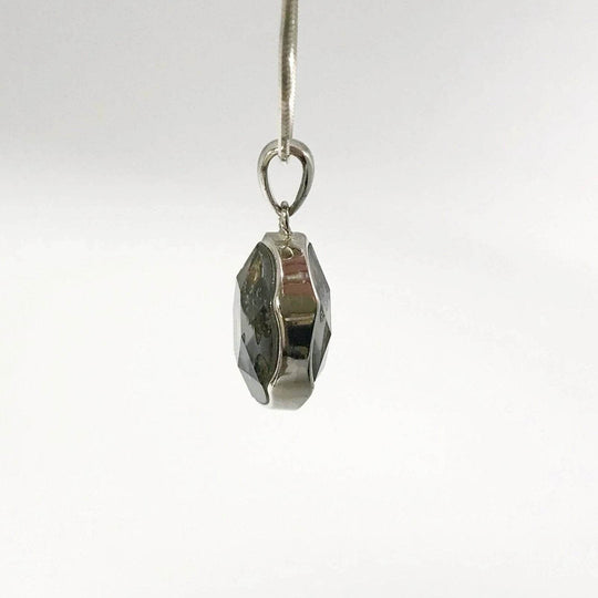 Sericho Meteorite Faceted Pendant - Rocks and Gems Canada