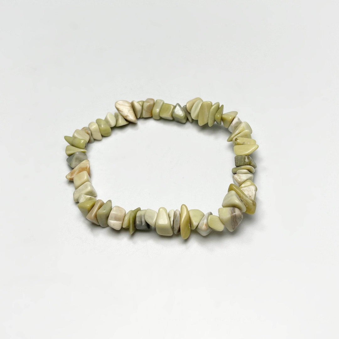 Butter Jade Chip Beaded Bracelet - Rocks and Gems Canada
