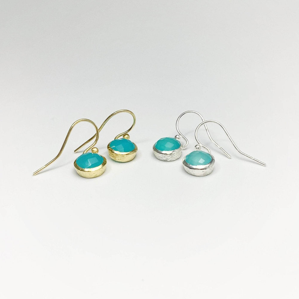 Blue Onyx Dangle Earrings - Rocks and Gems Canada