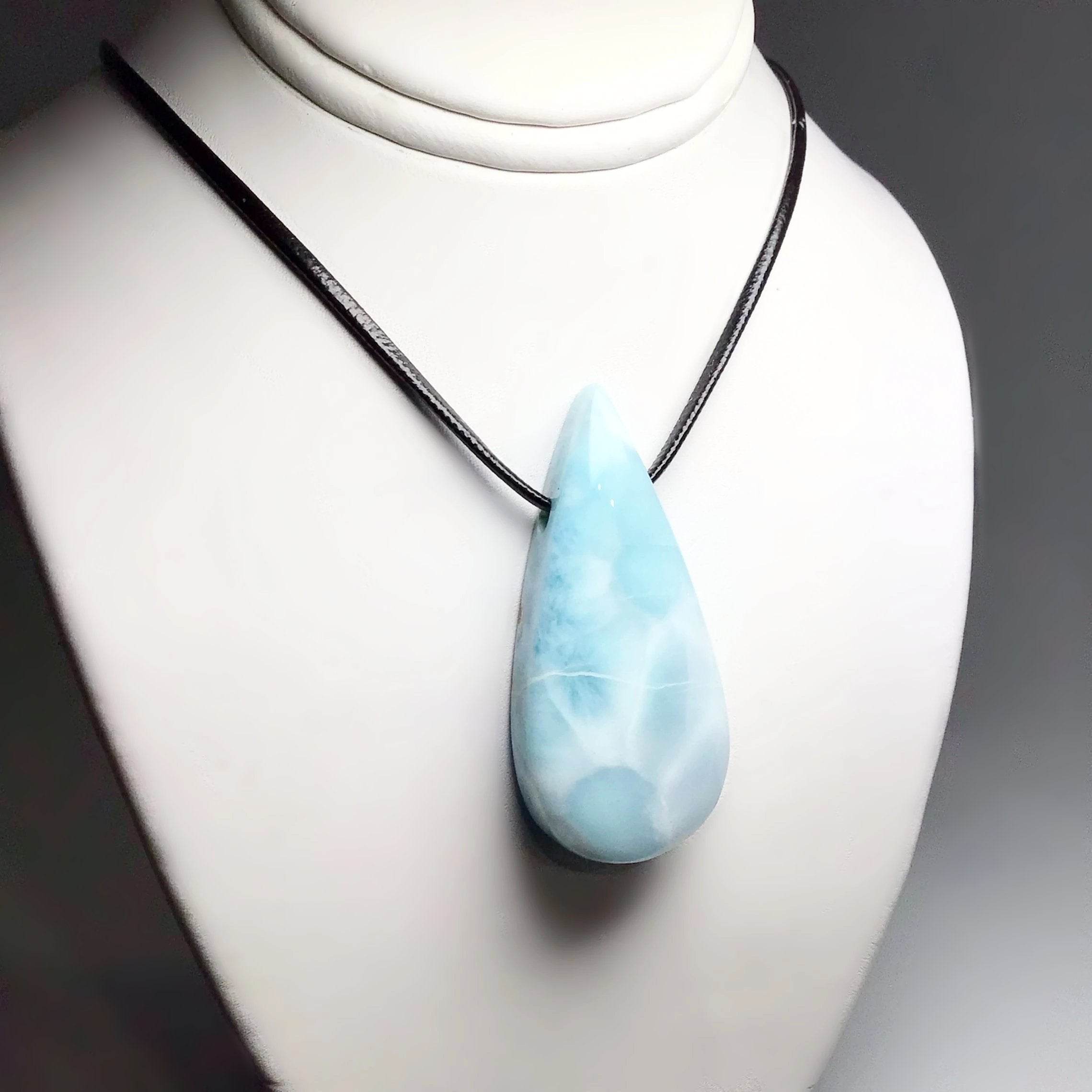 Larimar Drilled Pendant - Rocks and Gems Canada