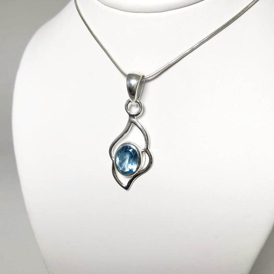 Blue Topaz Pendant - Rocks and Gems Canada