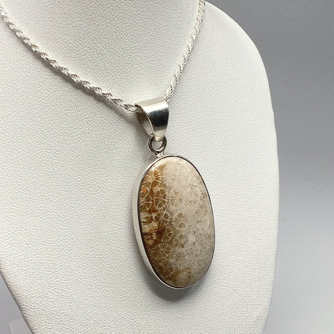 Fossilized Coral Pendant - Rocks and Gems Canada