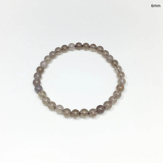 Grey Agate Beaded Bracelet - Rocks and Gems Canada