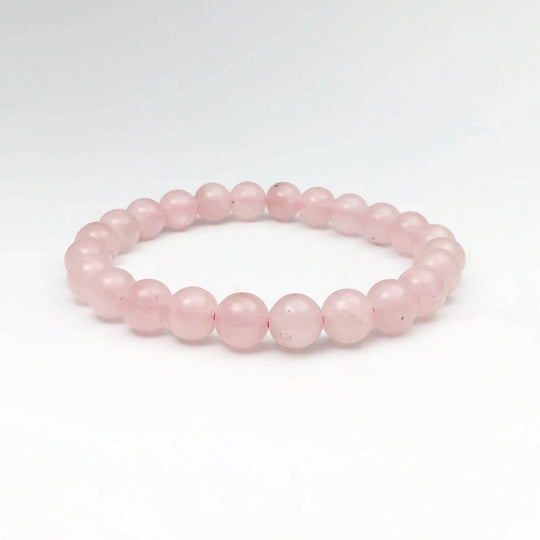 Rose Quartz Beaded Bracelet - Rocks and Gems Canada