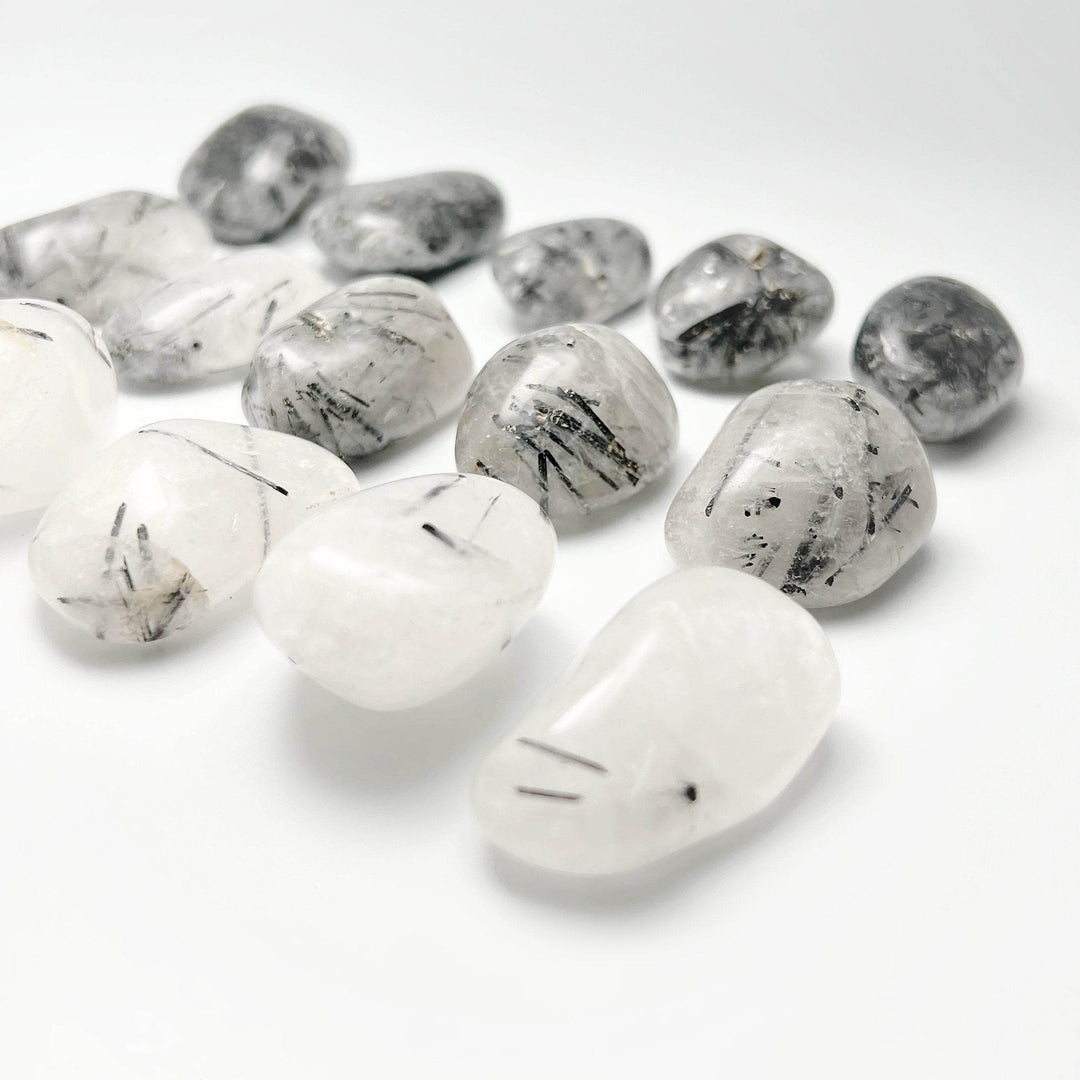 Tourmalated Quartz Tumble - Rocks and Gems Canada