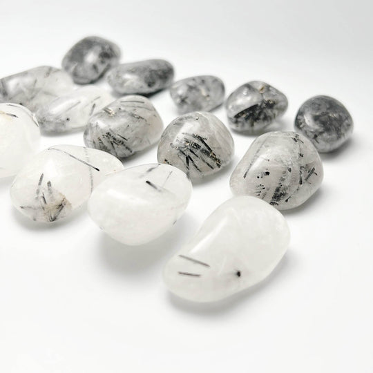 Tourmalated Quartz Tumble - Rocks and Gems Canada
