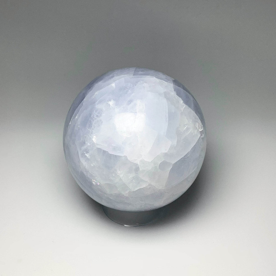 Blue Calcite Sphere - Rocks and Gems Canada