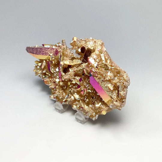 Sunset Aura Quartz Cluster - Rocks and Gems Canada