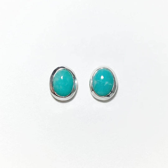 Amazonite Stud Earrings - Rocks and Gems Canada