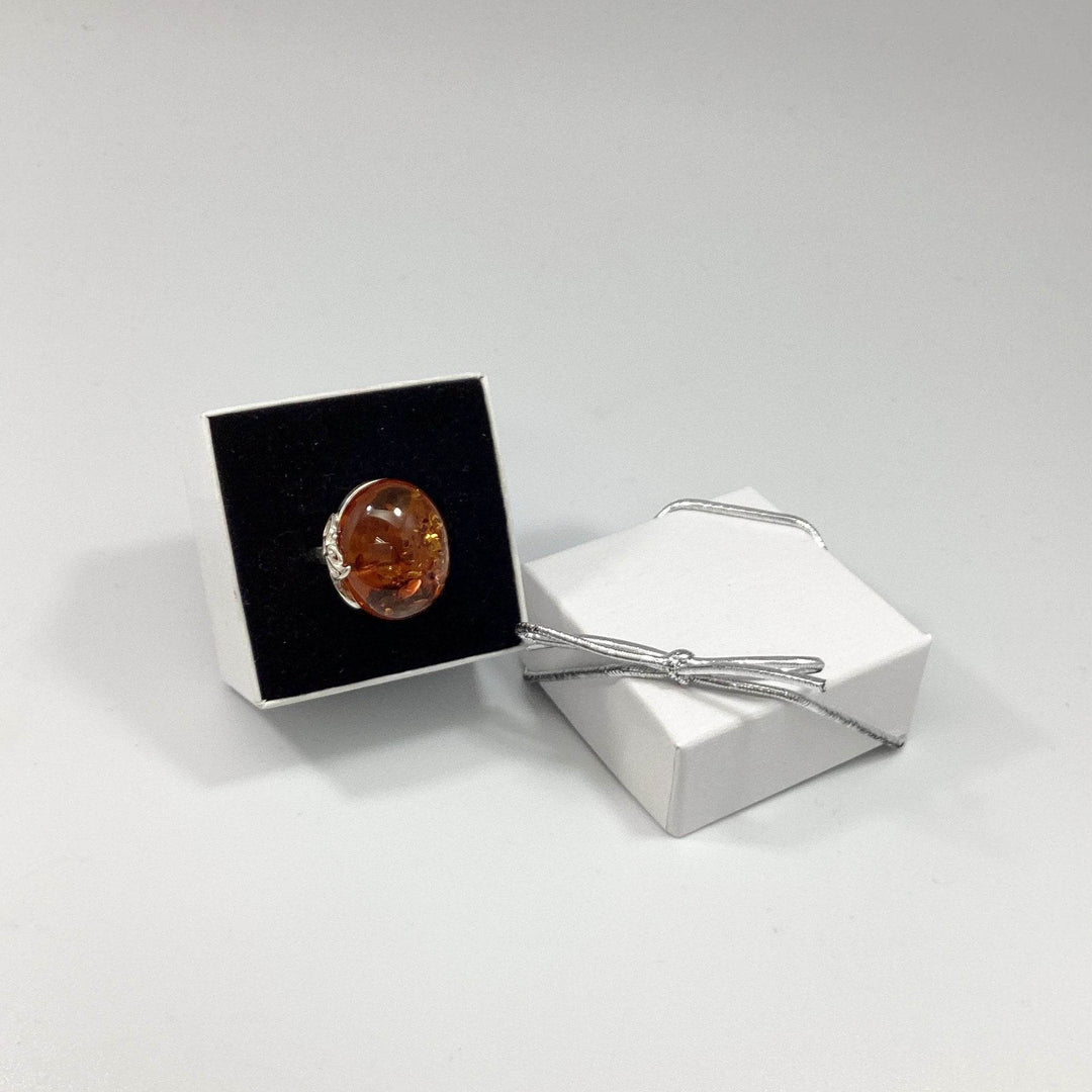 Cognac Amber Ring - Rocks and Gems Canada
