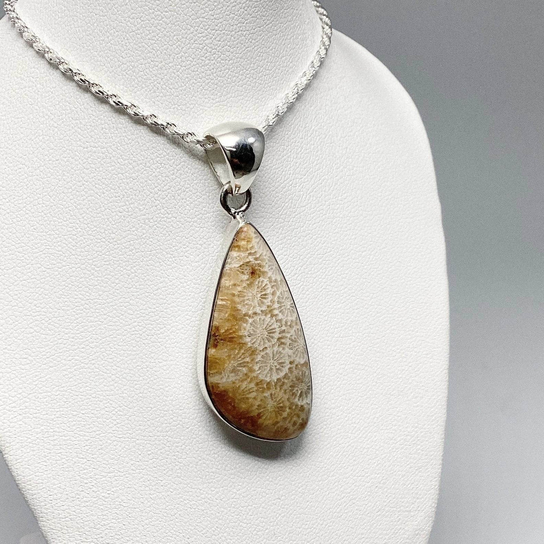 Fossilized Coral Pendant - Rocks and Gems Canada