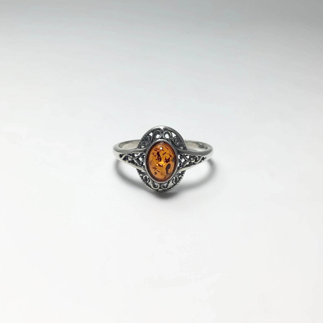 Cognac Amber Ring - Rocks and Gems Canada