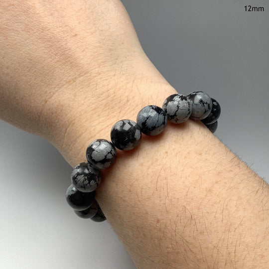 Snowflake Obsidian Beaded Bracelet - Rocks and Gems Canada