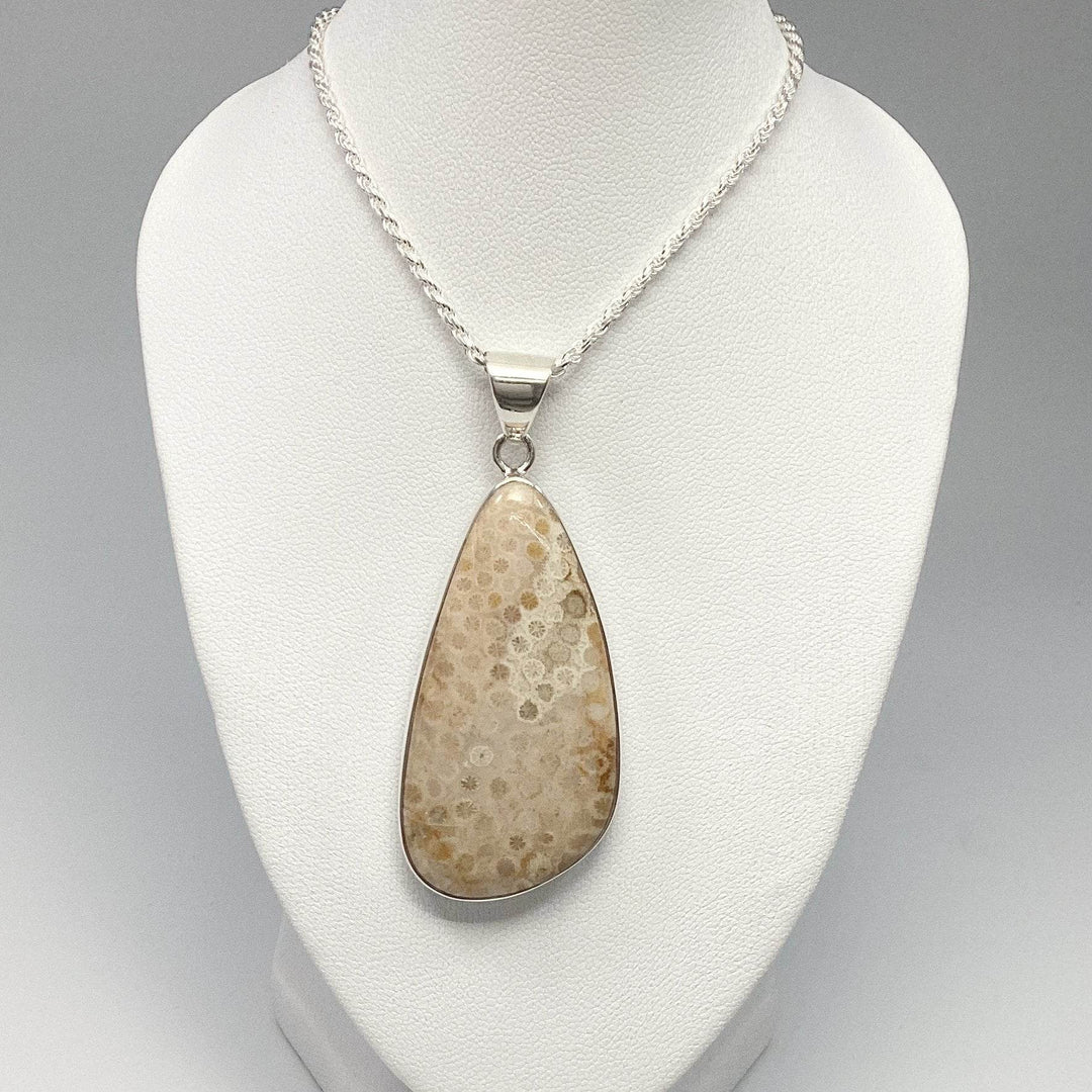 Fossilized Coral Pendant - Rocks and Gems Canada