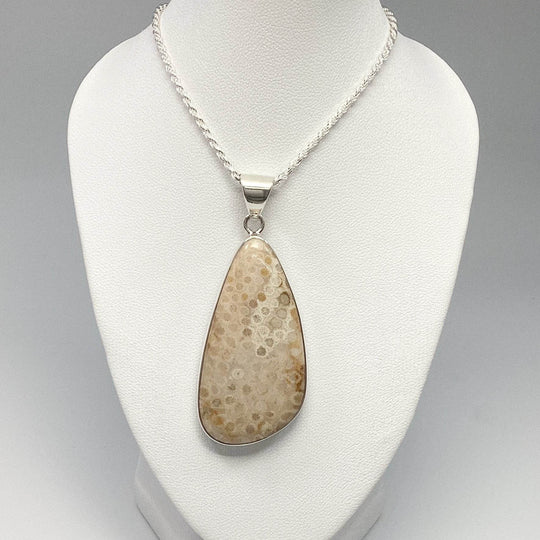 Fossilized Coral Pendant - Rocks and Gems Canada