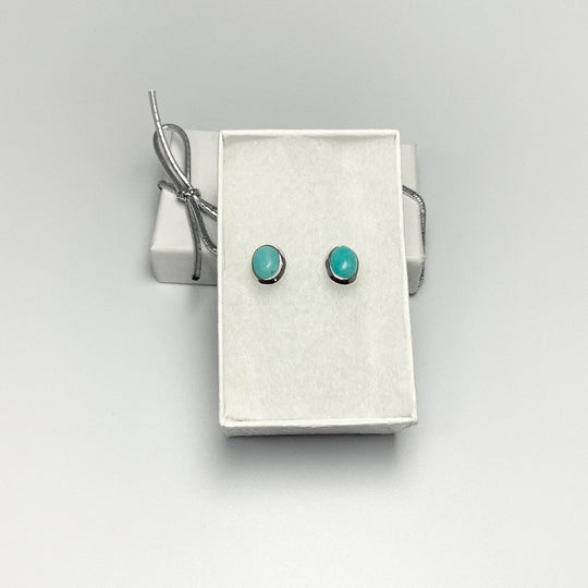 Amazonite Stud Earrings - Rocks and Gems Canada