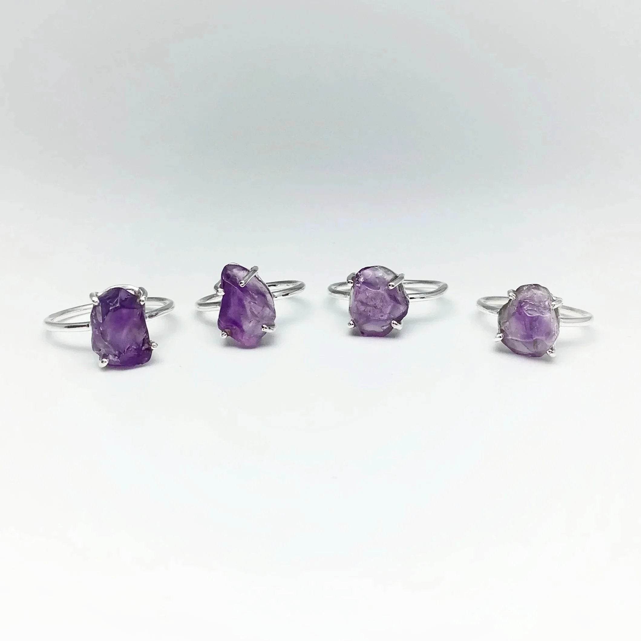 Raw Amethyst Ring - Rocks and Gems Canada