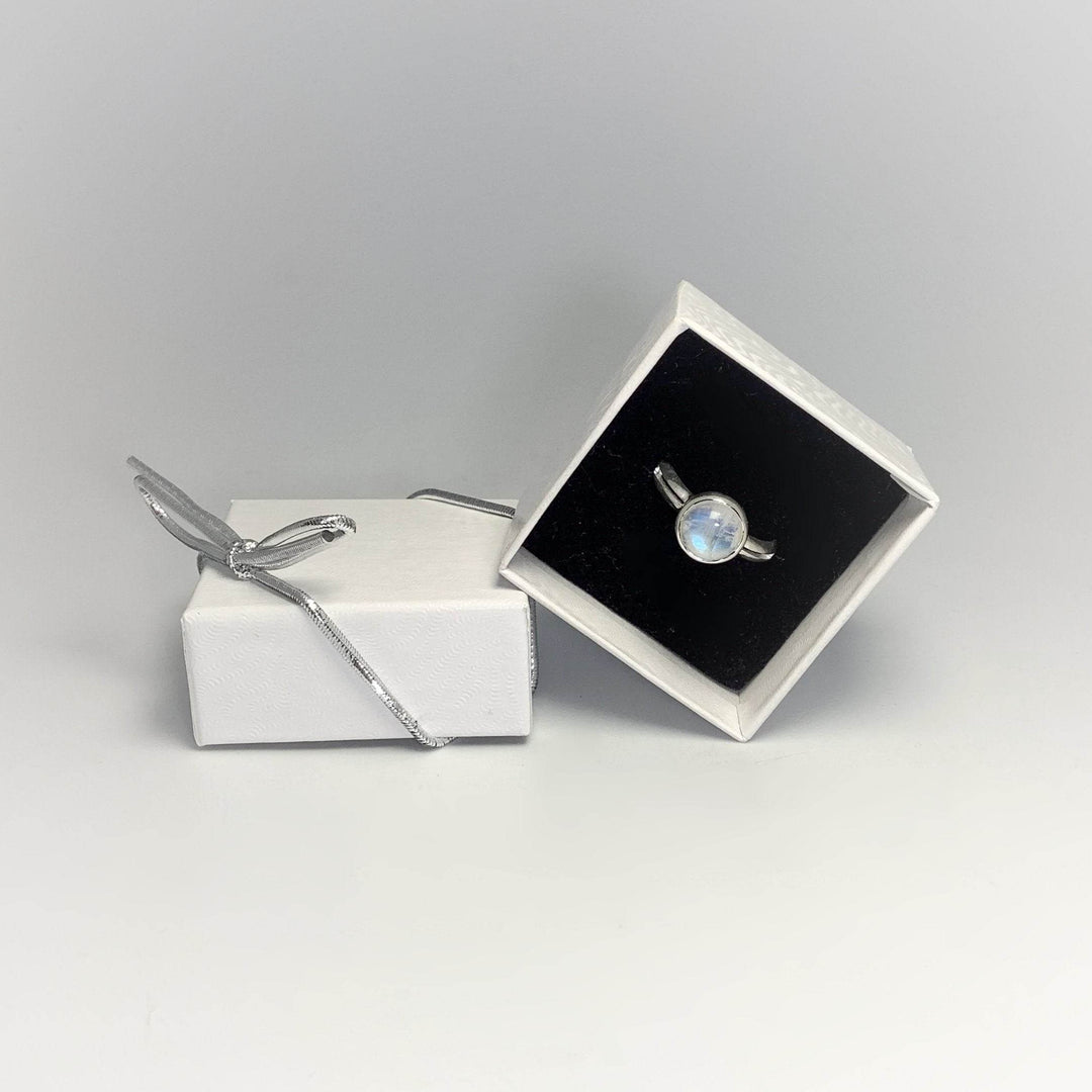 Rainbow Moonstone Ring - Rocks and Gems Canada