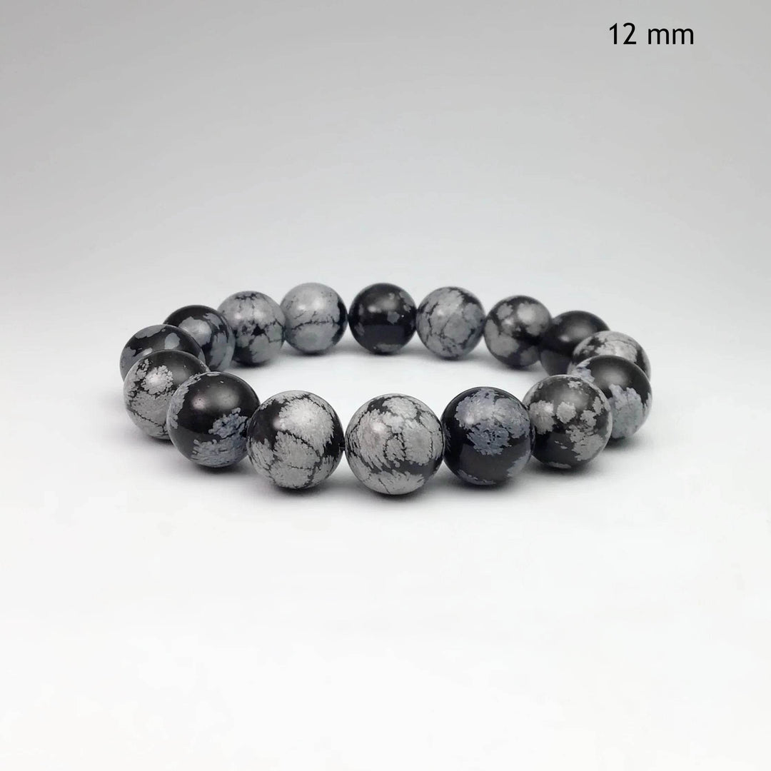 Snowflake Obsidian Beaded Bracelet - Rocks and Gems Canada