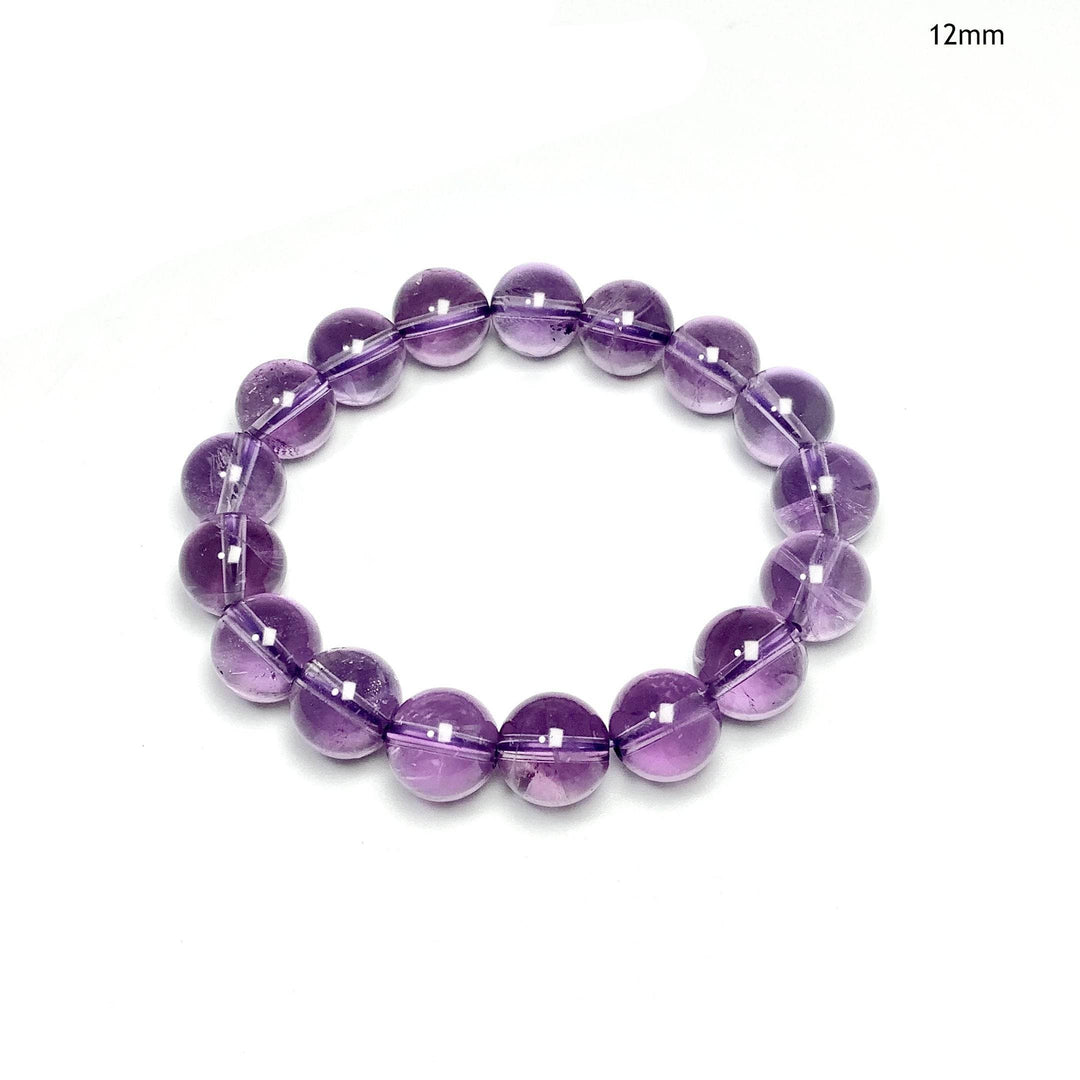 Amethyst Beaded Bracelet - High Quality - Rocks and Gems Canada