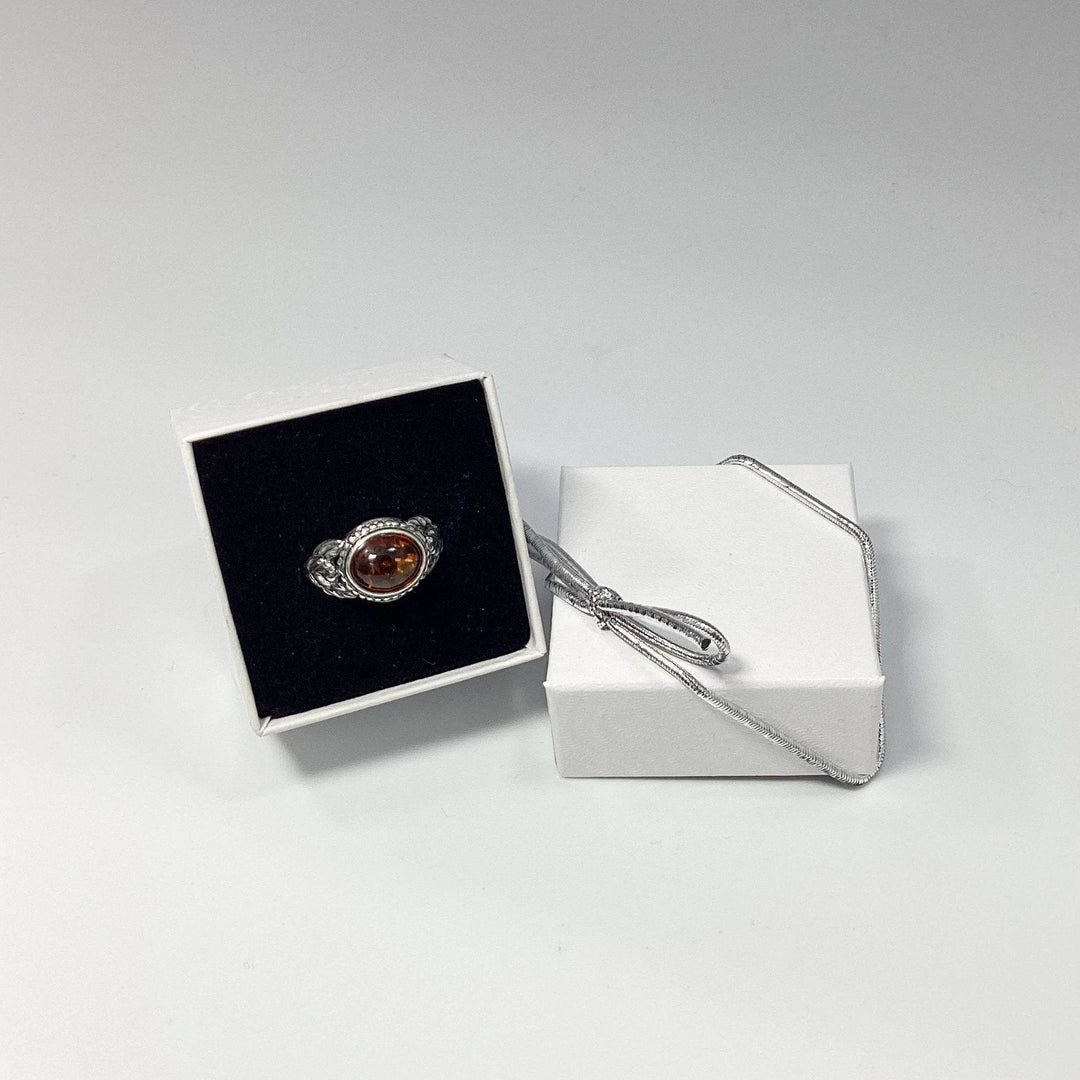 Cognac Amber Ring - Rocks and Gems Canada