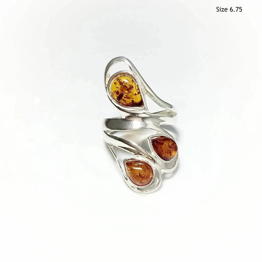 Cognac Amber Ring - Rocks and Gems Canada