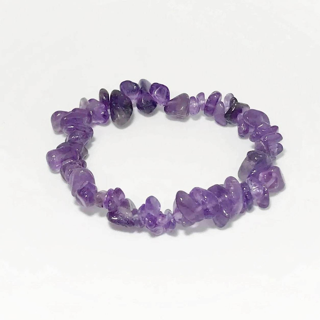 Amethyst Chip Beaded Bracelet - Rocks and Gems Canada