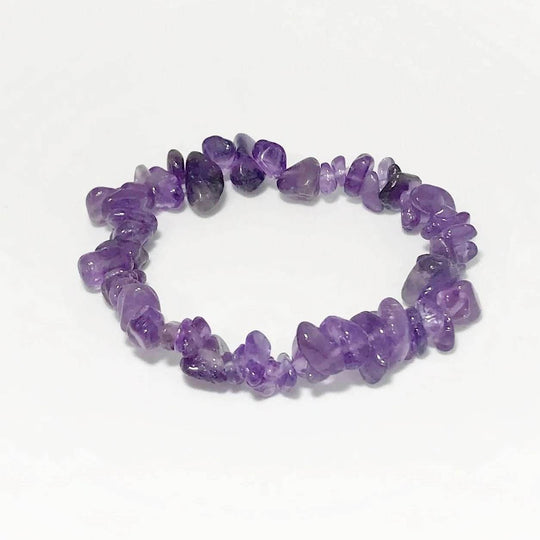 Amethyst Chip Beaded Bracelet - Rocks and Gems Canada