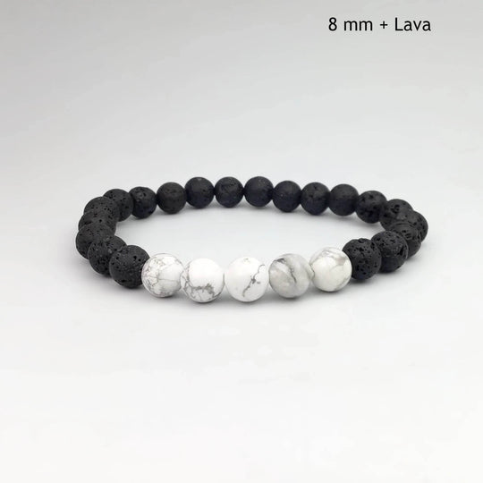 Howlite Beaded Bracelet - Rocks and Gems Canada